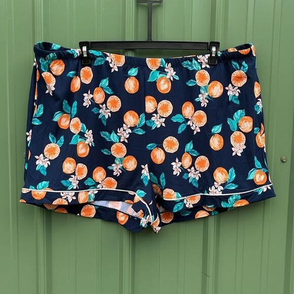 Dreamy Soft Short Sleeve Knit Notch Collar Top & Shorts Pajama 2-Pc Set Size 3X - Picture 4 of 8